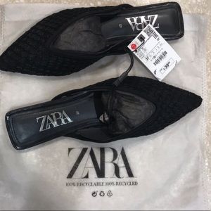 Zara Flat Mesh Mules